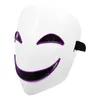 Maschere per feste Naucao Halloween Led Mask Sorridente Clown Face Costume di ruolo Puntelli per spettacoli di Halloween Feste di trucco 230523