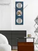 ウォールクロック大型豪華な時計モダンなサイレントメカニズムウッドメタルウォッチホーム装飾クリエイティブデコレーションリビングルームギフト