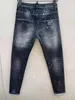 2023 D118 Coolguy Man Jeans Fabric Micro-Elastic Feature Feature Washing Zipper Borduurde decoratie Klein lederen tag