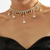 Chaînes Français Lumière De Luxe Mode Trendsetter Rétro Collier Strass Gland Griffe Chaîne Ornements Personnalité Internet