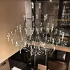 Kroonluchters Modern Crystal Led kroonluchter voor levende eetkamer opvouwbare duple plafondverlichting villa loft keuken decor luster