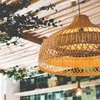 Lampy wiszące w stylu chiński ręcznie lampa rattanowa LED vintage wiszące na poddaszu salon jadalnia dekoracje domowe restauracja