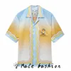 Casablanca Casablanca Prom Golden Triangle Print Hawaiian Gradient Shirt High Street Casual heren en dames shirts met korte mouwen