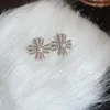 Stud Earrings MENGJIQIAO Wholesale Korean Elegant Pearl Beads Flower For Women Fashion Metal Cute Pendientes Jewelry Gifts