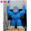 Factory sale 6m tall blue giant inflatable monkey with happy face inflatable gorilla balloon for promotion