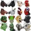 Masques de fête Animal Drôle Masque Cheval Licorne Masque Dinde Poulet Grenouille Chien Masques Costume De Fête Fête Latex Tête D'animal Masque Couvre-chef Accessoires 230523