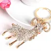 Keychains White Goat Sheep Cute Crystal Charm Purse Handbag Car Key Keyring Keychain Party Wedding Birthday Present