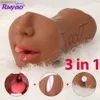 Masturbators Oral Male Masturbator Masturbation Soft Stick Sex Toys For Men Deep Throat Artificial avsugning Realistisk gummi vagina Sexig fitta