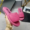 Luxury designer superior quality slide slippers summer sandals beach indoor flat leather flip-flops lady fashion classic shoes lady size 35 -41 with a dust box bag