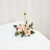 Decorative Flowers Artificial Rose Christmas Garland Candle Holders Decorations Holiday Gift Window Props Dining Table Wedding Arrangement