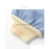 Bath Tools Accessories Double Layer Exfoliator Mitt Shower Dead Skin Removal Gloves Exfoliating Glove Scrubbing Supplies Tool Drop Dhckk