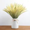 装飾的な花シミュレートされた緑の植物米5羽の水田小麦の耳の花の牧歌的なスタイルの作物の家の配置
