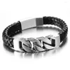 Link Bracelets 47G High Quality Silver Color/Gold Cuban Curb Chain Stainless Steel Men's Jewelry Genuine Braided Wristband Bracelet