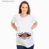 Maternity Tops Tees Excuse Me Is It January Yet 12 Monthes Summer Maternity Pregnancy T-Shirt Women Tee Letter Print Pregnant Clothes Funny Top Tees T230523