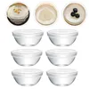 Zestawy naczyń stołowych 8 szklane szklane pojemniki do miksowania miski Zestaw okrągłe boczne naczynia wodne kasztanowe miski