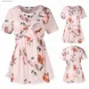 Maternity Tops Tees Womens Maternity Clothes 2023 Summer Short Sleeve Floral Printed Nursing Tops Pregnancy Clothing T Shirt Tops For Breastfeeding T230523