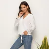 Women's Blouses & Shirts 2023 Limited Blouse Women Tops Ladies Gentle Style Sweet Shirt Fringed Drawstring Chiffon With Lace