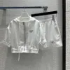 Damskie dresy projektantka Kobieta moda moda dwupoziomowy zestaw letni ochrona przed słońcem dres dresowy swobodne szorty na zewnątrz kurtki bressurs