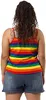 디자이너 New Womens Plus Size Cami Strap Vest for Women Stripe 민소매 스트레치 Camisole Tops Pride Women Vest 2023