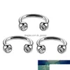 Nosringar Studs 10st/20st/50st G23 Titanium Horseshoe Ring Ear Piercing Helix Piercings labret septum CBR Body Jewelry Dhgarden Dhboc