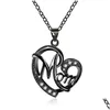 Colares pendentes Diamond Heart Alloy Mom pês