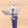 Naszyjniki wiszące Wróżki sześciokątne Prism Anioł Naszyjnik Pendum Natural Stone Reiki Charms Biżuteria mody dla kobiet BN425 Drop de Dhqn1