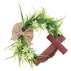 Portachiavi Corona di Pasqua Porta d'ingresso da appendere con decorazione a bouquet incrociato