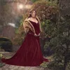 Sukienki macierzyńskie Długie rękawie Maxi Fotografie macierzyńskie sukienki na sesję zdjęciową Suknia Elegancka Elegancka sukienka ciążowa Kobiety w ciąży