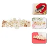 Pinces à cheveux Promotion Ornement Pétale Strass Barrette Délicat Acrylique Pins Mode Femmes Bijoux