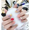 False Nails Handmade Diamond Candy Short Fingernail Tips Reusable Press On Nail Patch All For Manicure Art Accessories