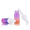 Bottiglie di imballaggio Bottiglia di olio essenziale di vetro da 5 ml Contagocce di colore sfumato Viaggio portatile per cosmetico Imbottigliamento vuoto Drop Delivery Offi Dhdno