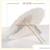 Guarda -chuvas brancas de papel manual de papel artesanal manual de óleo guarda -chuva DIY Pintura em branco Pintura Bride Parasol Drop Delivery Home Dh81L