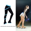 Aktiv byxor skridskoåkning Lång kostym Figur varm fleece skridskoåkare tyg barn vuxen flicka i full längd spiralbyxor