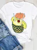 Camiseta Piña P Perro Mascota Dibujos animados Fruta Playa Tendencia de mujer Top Hermosa camiseta gráfica P230523