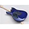 Party Hats Factory Custom Blue Body Electric Gitara z zapiekanką palisną podstrunnicę 24 FRET ZŁOTA Złote Sprzęt Dostawa Home Ga Dhvcf