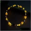 Décoration de fête Clignotant Led Bandeau Rave Guirlande Lumineux Mariage Fleur Couronne Éclairage Guirlande Cadeaux Drop Delivery Maison Jardin Fe Dhulx