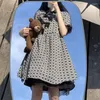 Festklänningar japansk stil söt tjej vintage spetsklänning kawaii lolita klassiska kvinnor bow slips a-line ruffle prinsess dräkt för damer