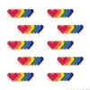 Party Favor Long Rainbow Brosch Heart Shaped Iron Fjäril Buckle Lapel Pin Kläder Krage Söt Creative Badge Drop Delivery Home Dhhy6