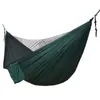 Camp Furniture Lightweight Double Person Mosquito Net Hammock Easy Set Up 290 140cm With 2 Tree Straps Portable For Camping Travel YardCamp