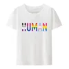 Kadın Tişörtleri LGBT Klasik Logo Pamuk T-Shirt Gökkuşağı Bayrak Tarzı Grafik Tshirts Erkekler için Y2K Giysileri Yenilik Orijinal Erkekler