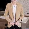 Costumes pour hommes 2023 hommes tendance beau Slim Fit Blazer adolescent couleur unie Style printemps automne loisirs