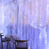 Andere evenementenfeestartikelen LED Gordijn Garland Light String Remote Control USB Fairy Lamp Rustieke bruiloft Kerstmis Ramadan Decoratie Eid Mubarak Kareem 230522