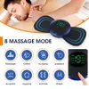 Massaging Neck Pillowws LCD Display EMS Stretcher Electric Massager 8 Mode Cervicale Massage Patch Puls Muscle Stimulator Portable Relief Pain 230523