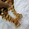 Halsband Fishsheep Hip Hop Gold Color Big Akryl Chunky Chain Halsband för män Punk överdimensionerad stor plastlänkkedjor Herrsmycken