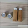 Packing Bottles 5.5Ml Natural Bamboo Lipstick Packaging Bottle Portable Lipsticks Empty Tube Diy Cosmetic Container Drop Delivery Of Dhybv