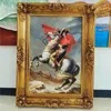 Frames Solid Wood Picture Frame Customized With Large Size Carved Flower Antique European Decorative Oil