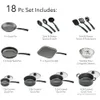 Tramontina Primaware 18-stycken Non-Stick Cookware Set, Steel Grey