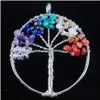 Hanger kettingen natuurlijke chips stenen ketting pendum levensboom ronde reiki wicca heks amet mode sieraden voor vrouwen bn327 drop dhibo