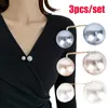 Broschen Doppelperle Brosche Pins Anti-Fade Exquisit Elegant Für Frauen Pullover Mantel Strickjacke Button Charms Dekoration