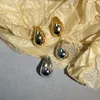 Boucles d'oreilles à tige 2023 goutte d'eau à moitié vide pour femmes fille en laiton lisse métal personnalisé Simple charme à la mode oreille bijoux cadeau
